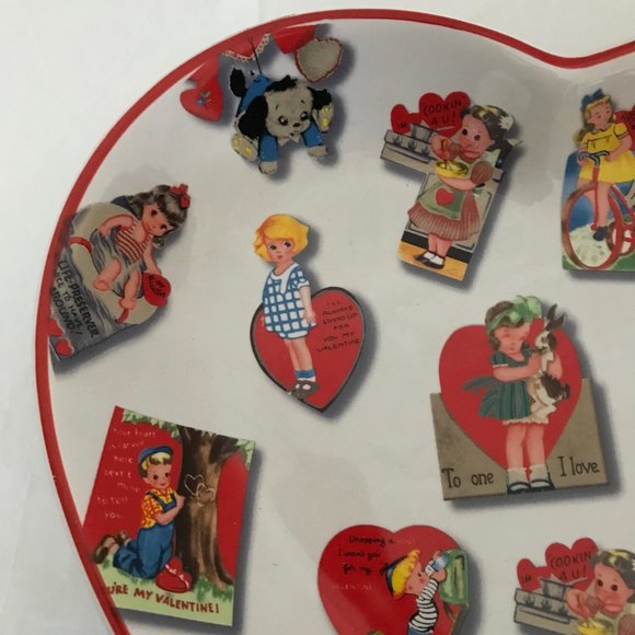 Large Retro Ceramic Valentine Heart-Shaped Bowl NWT - Picture 3 of 12